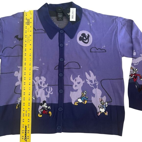 Disney Mickey & Friends Halloween Parade Women's Glow-in- The- Dark Cardigan XL - Picture 6 of 8
